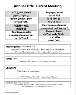 Title 1 Meeting
